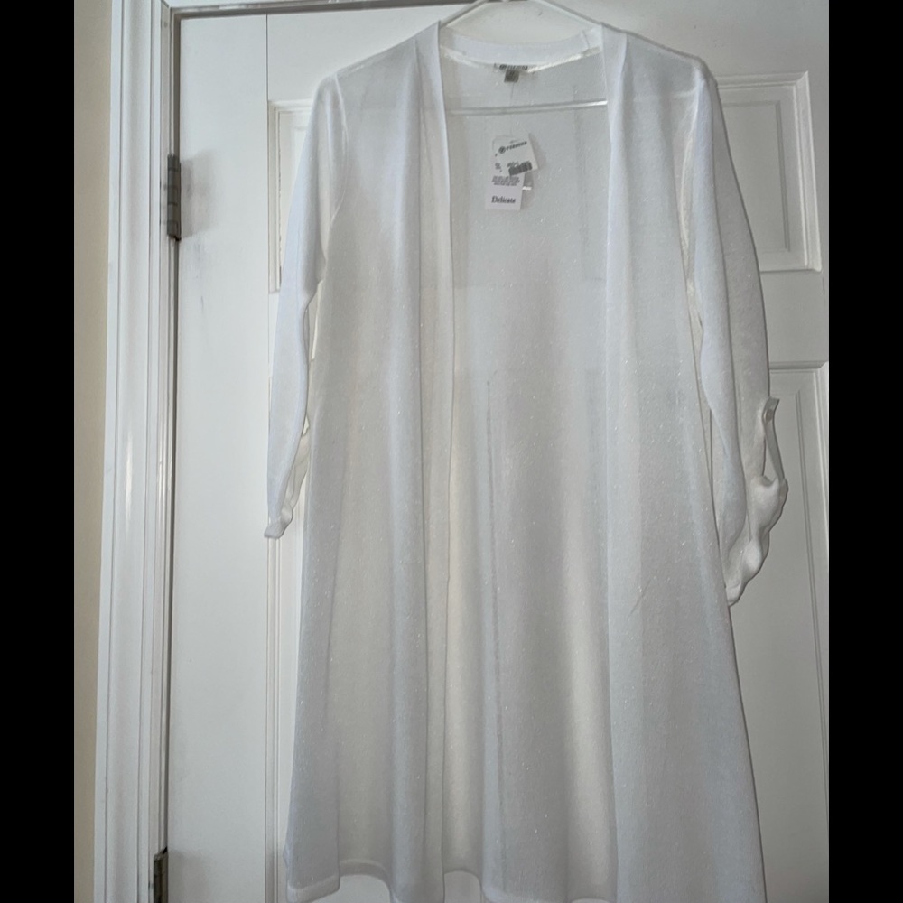 Versona white sheer cover-up
